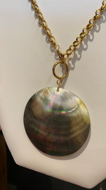 Shell Pendant Gold Chain Necklace