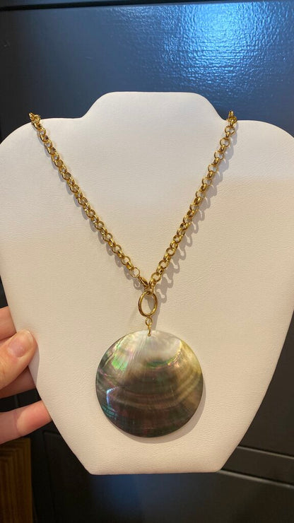 Shell Pendant Gold Chain Necklace