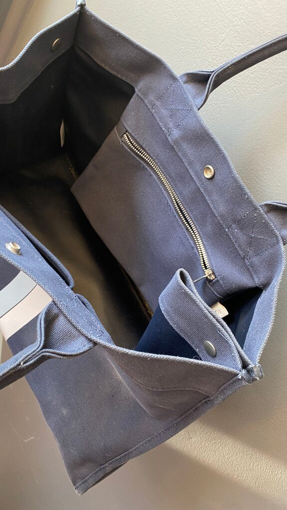 Stripe Giant Stiff Canvas Tote