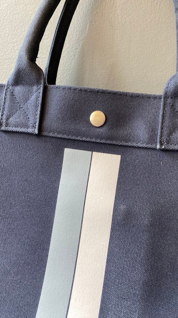 Stripe Giant Stiff Canvas Tote