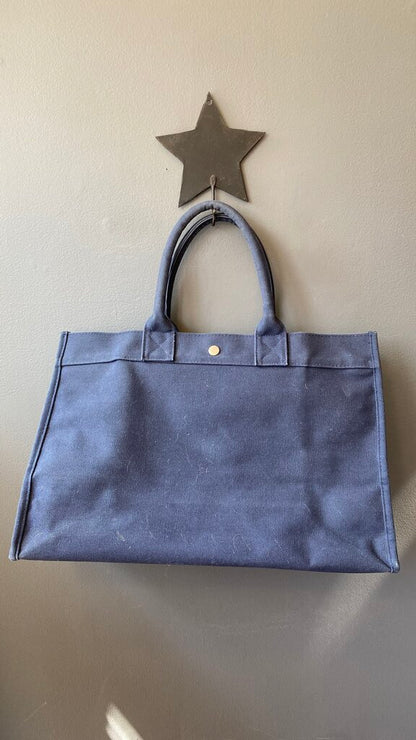 Stripe Giant Stiff Canvas Tote