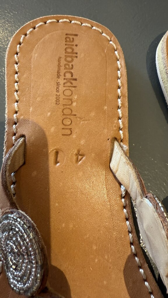 Beaded Medallion Sandals