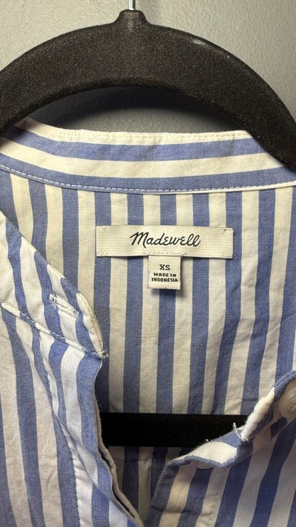 Striped Ruffle Button Up Shirt