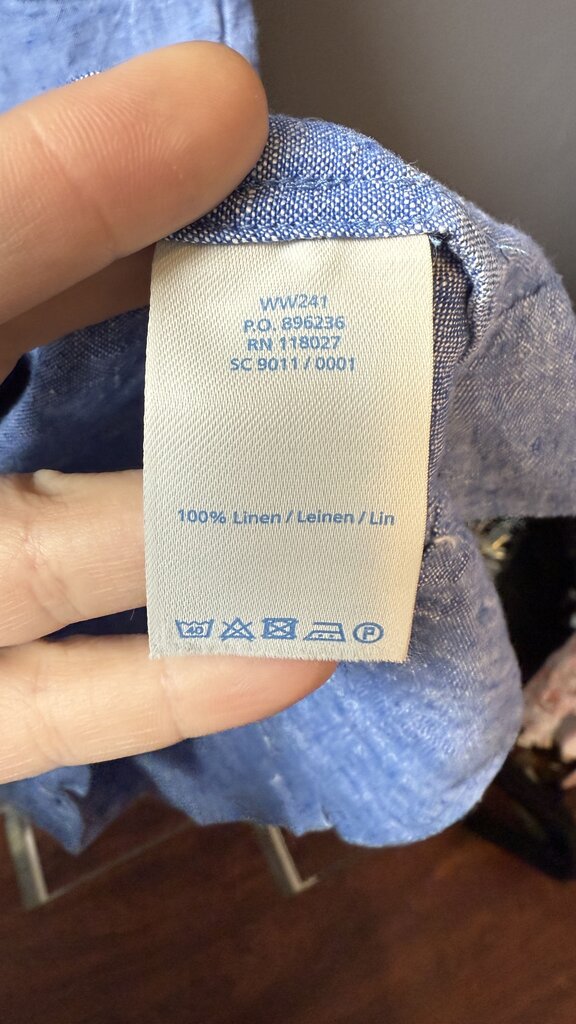 Linen Notch Neck Shift Dress