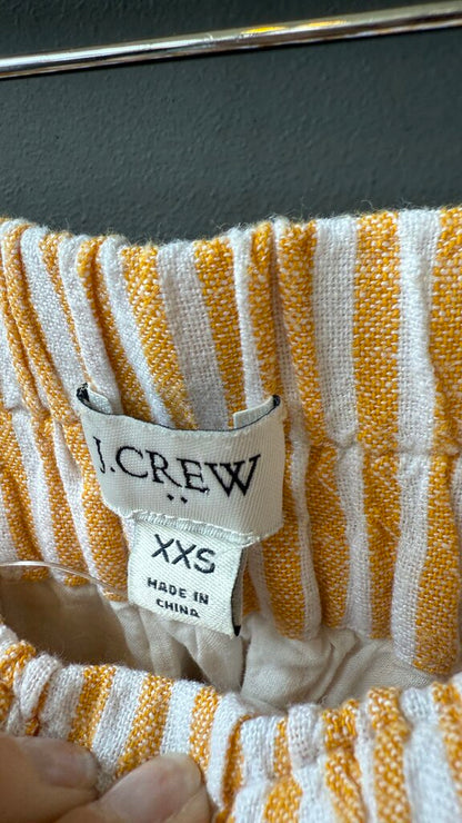 Linen Blend Stripe Pull On Skirt