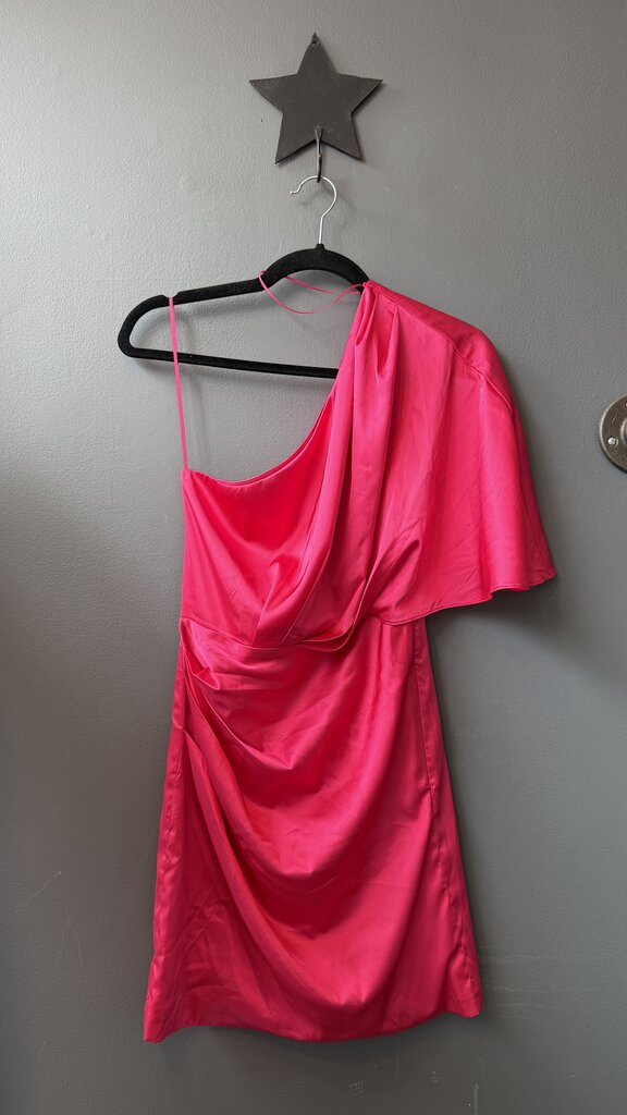 Satin One Shoulder Mini Dress