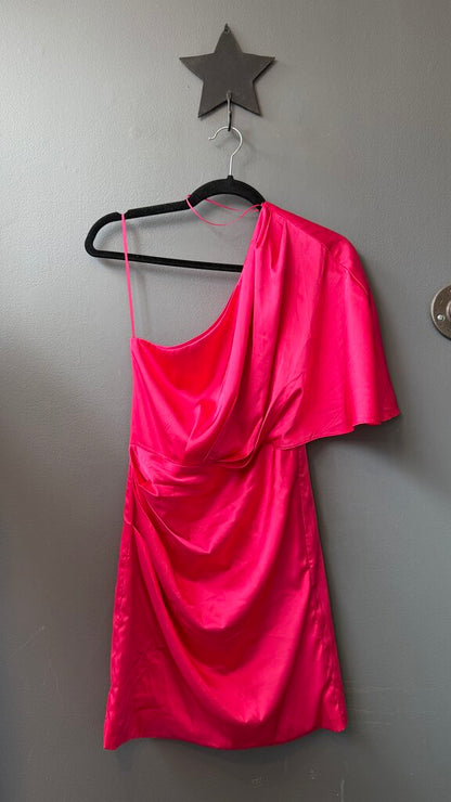 Satin One Shoulder Mini Dress