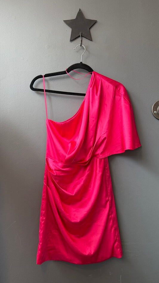 Satin One Shoulder Mini Dress