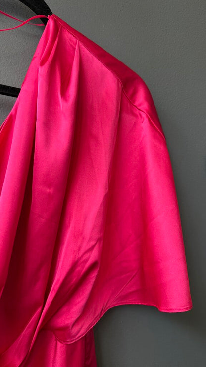 Satin One Shoulder Mini Dress