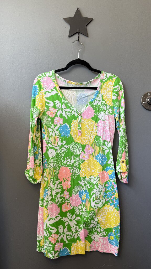 Floral Henley TShirt Dress