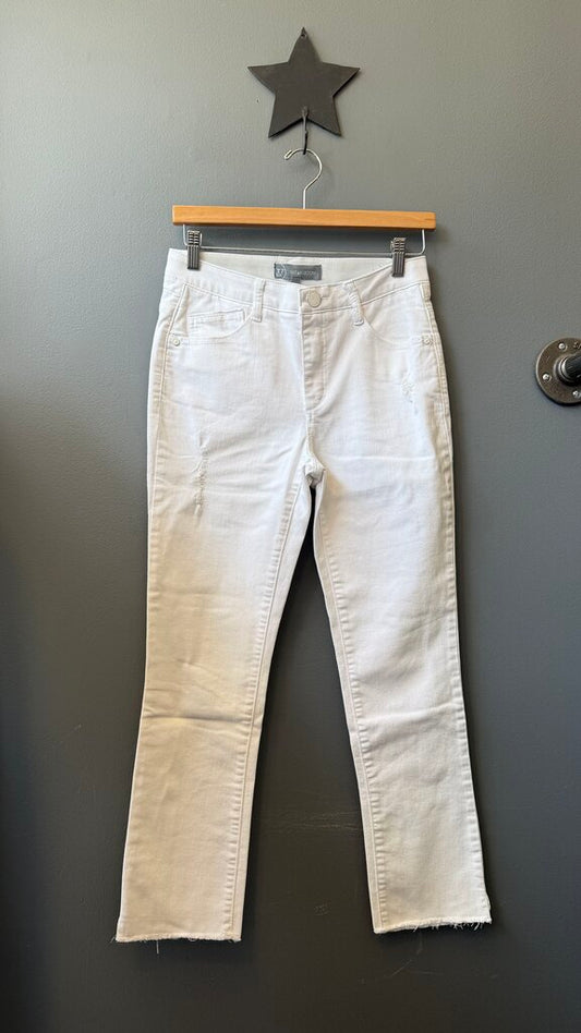 Raw Hem Stretch Skinny Jeans