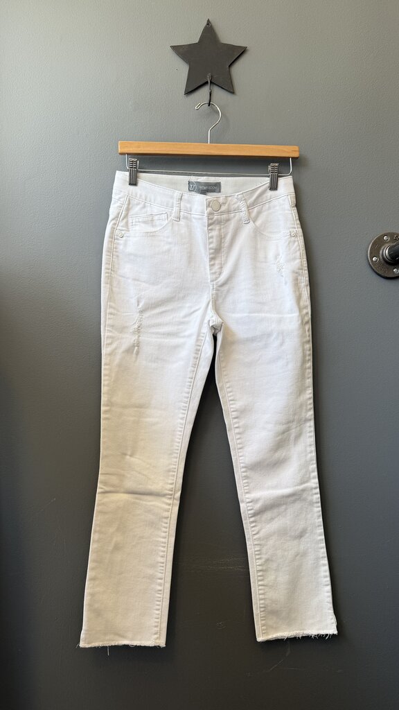 Raw Hem Stretch Skinny Jeans