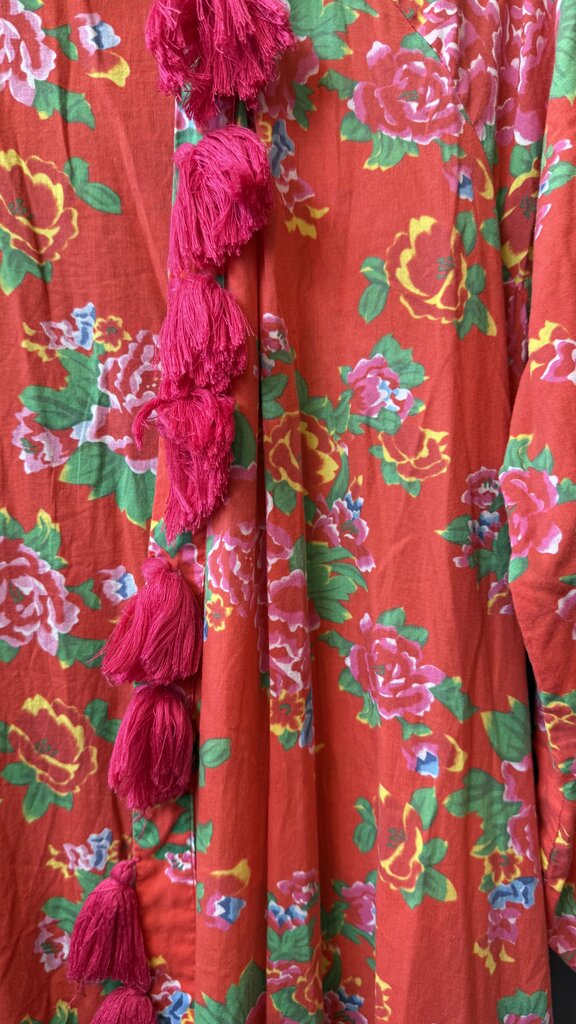 Tassel Wrap Robe Maxi Dress