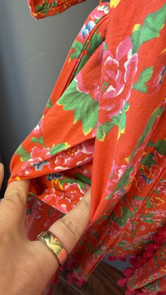 Tassel Wrap Robe Maxi Dress