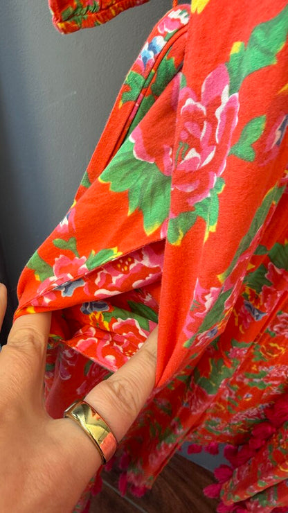 Tassel Wrap Robe Maxi Dress