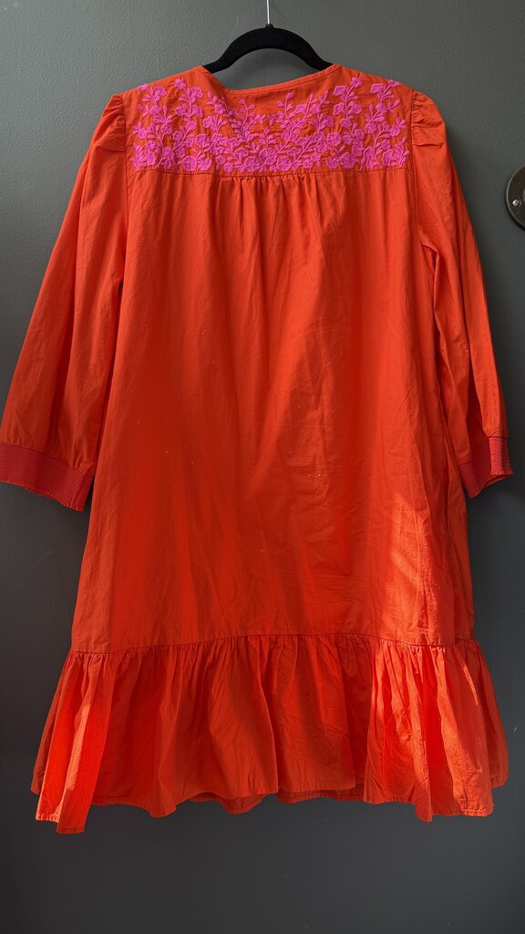 Embroidered Poplin Dress