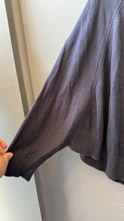 Cotton Cashmere Poncho Sweater