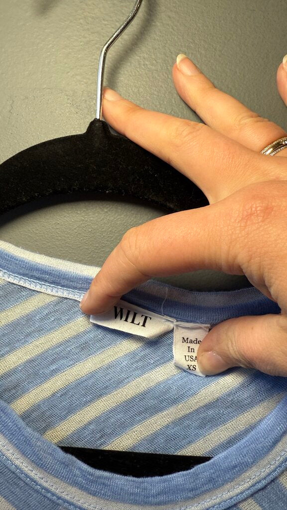 Tissue Burnout Stripe Top