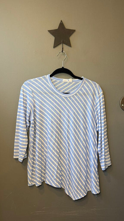 Tissue Burnout Stripe Top