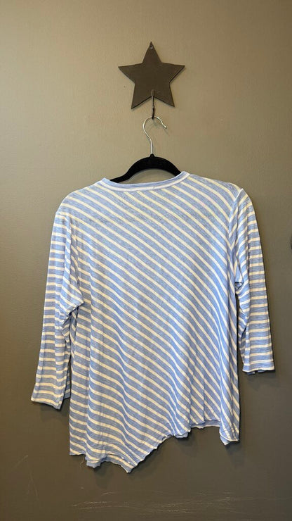 Tissue Burnout Stripe Top