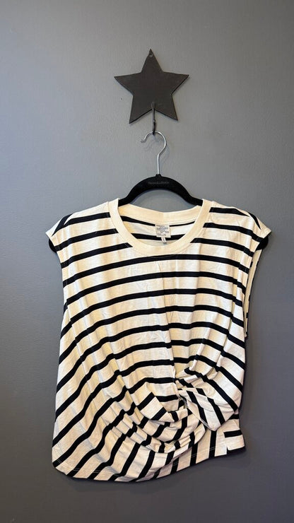 Knot Front Stripe Top