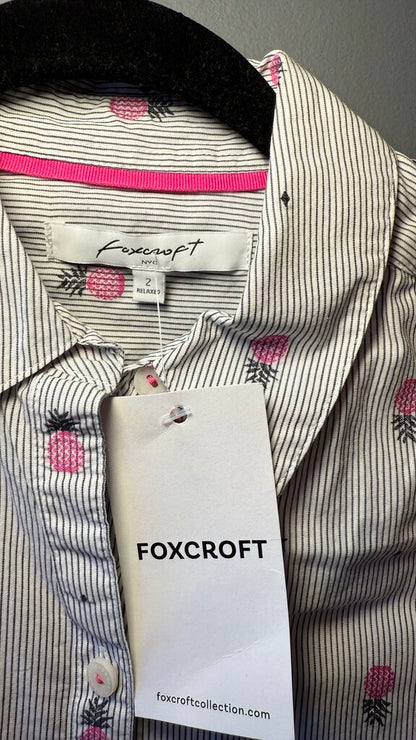 Pineapple Stripe Button Up Top