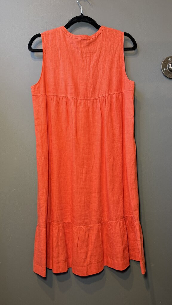 Linen Ruffle Tank Shirtdress