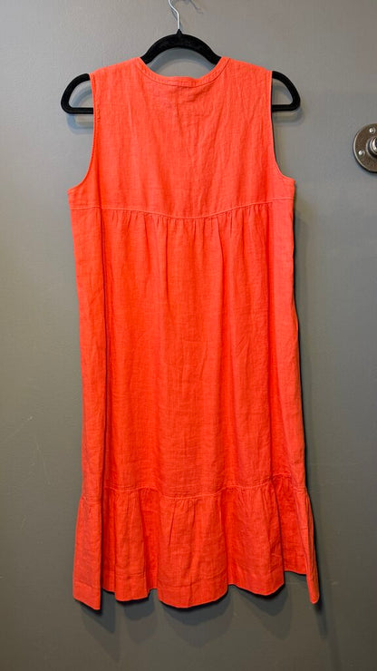 Linen Ruffle Tank Shirtdress