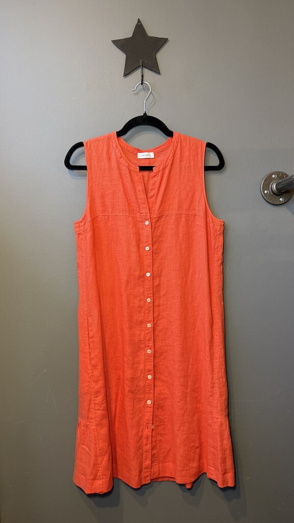 Linen Ruffle Tank Shirtdress