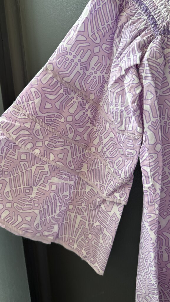 Off the Shoulder Printed Blouse