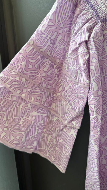 Off the Shoulder Printed Blouse