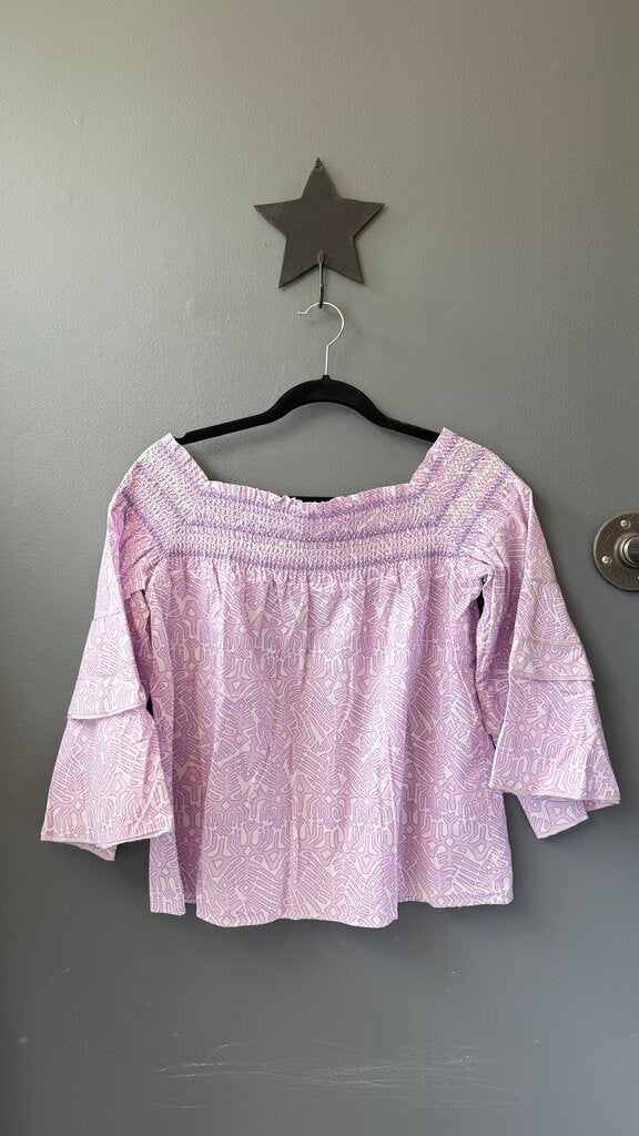 Off the Shoulder Printed Blouse