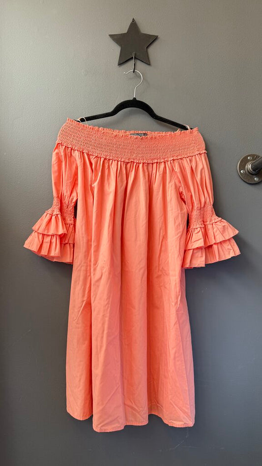 Smocked Off the Shoulder Dress