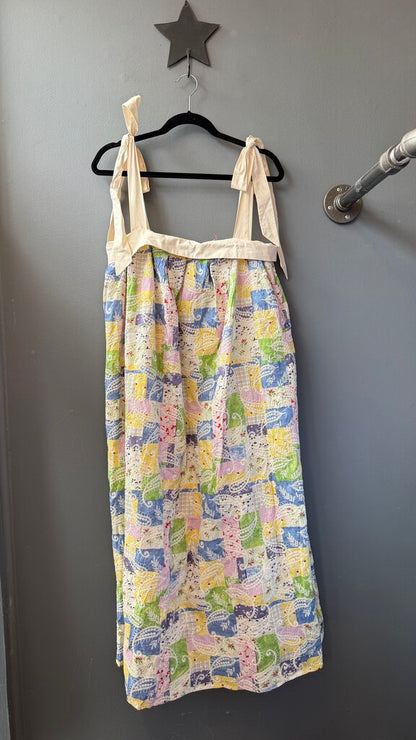 Patchwork Embroidered Midi Dress