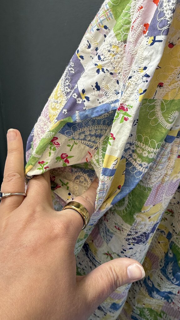 Patchwork Embroidered Midi Dress