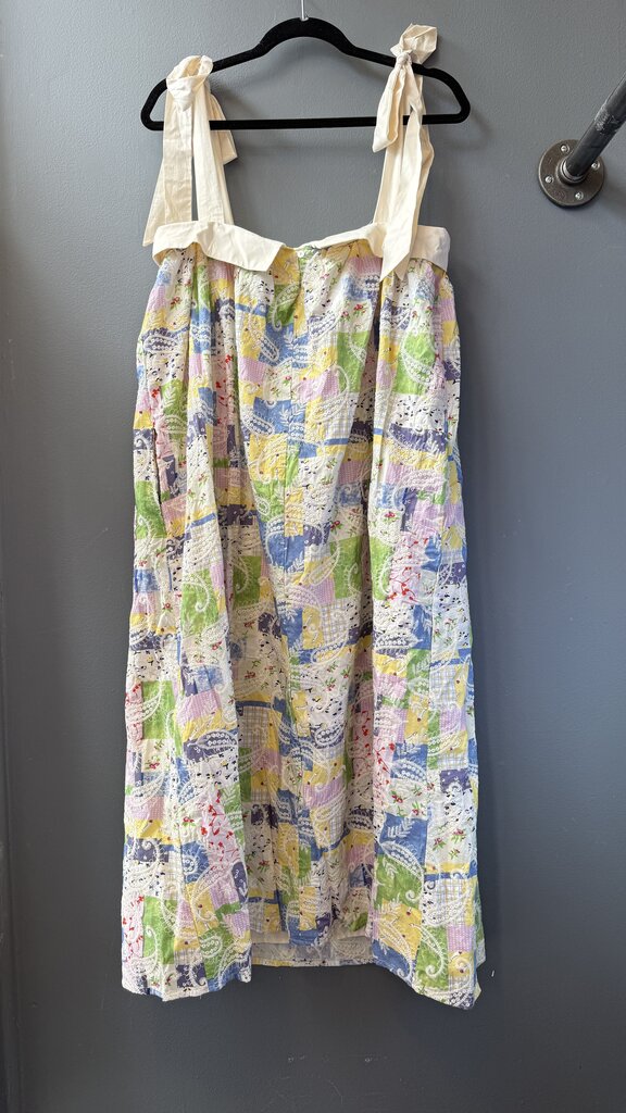 Patchwork Embroidered Midi Dress