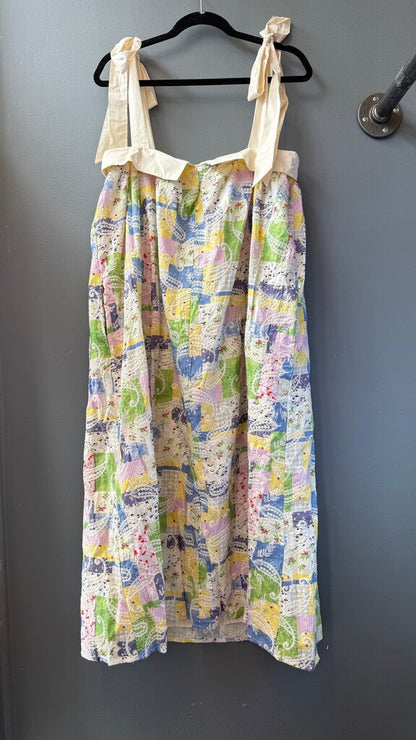 Patchwork Embroidered Midi Dress