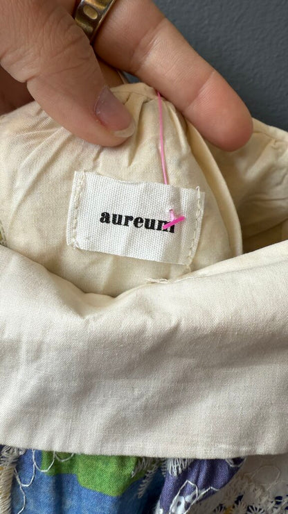 Patchwork Embroidered Midi Dress