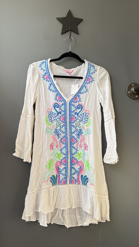 Embroidered Coverup Dress