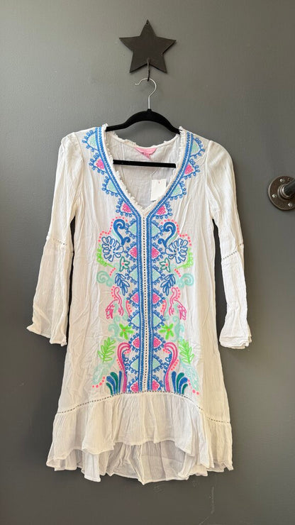 Embroidered Coverup Dress