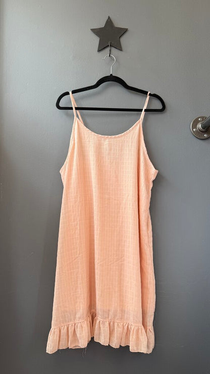 Crepe Ruffle Hem Aline Dress