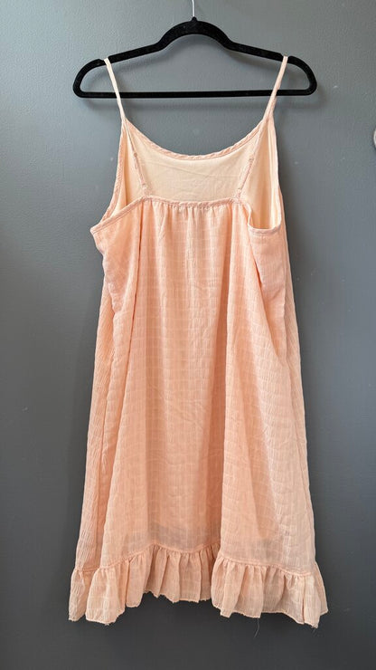 Crepe Ruffle Hem Aline Dress