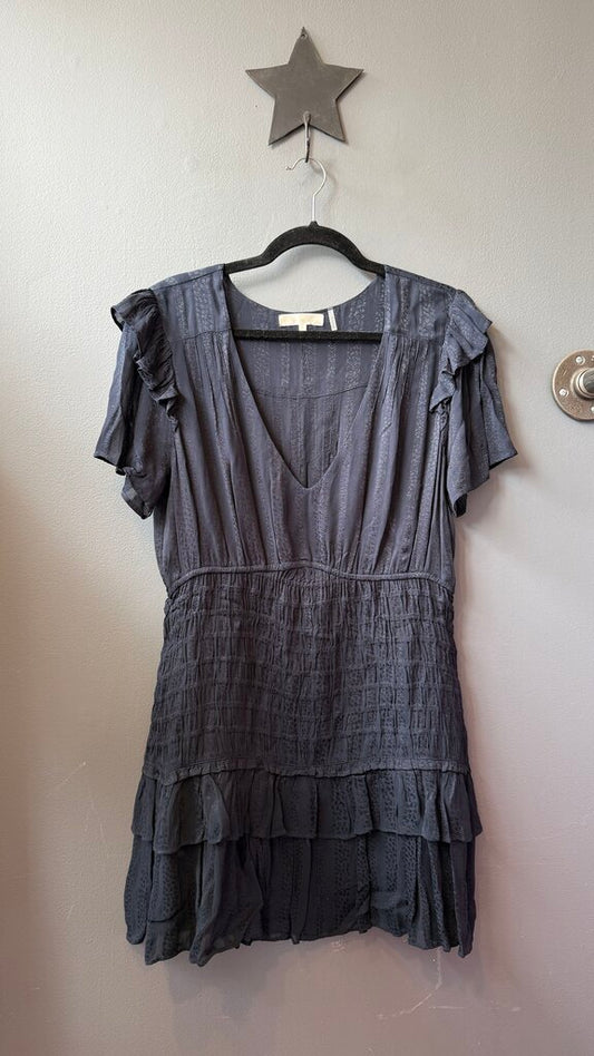 Sheer Smocked Mini Dress