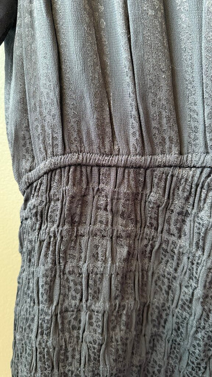 Sheer Smocked Mini Dress