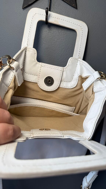 Leather Flat Crossbody Clutch Bag