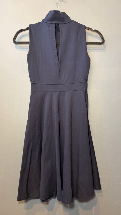 High Neck Ponte Fit Flare Dress