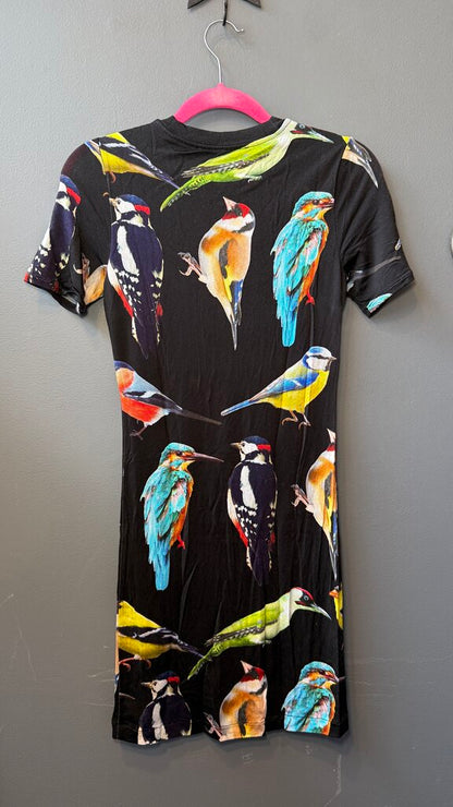 Bird Print Jersey Dress