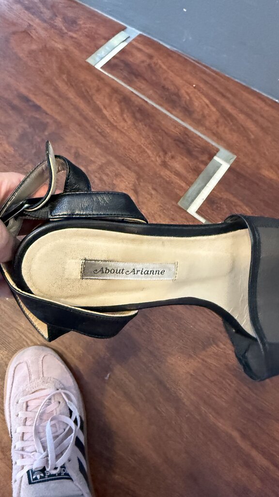 Mesh Mini Block Heel Sandals