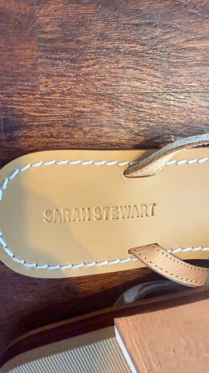 Calf Hair Leather Flip Flop Sandals