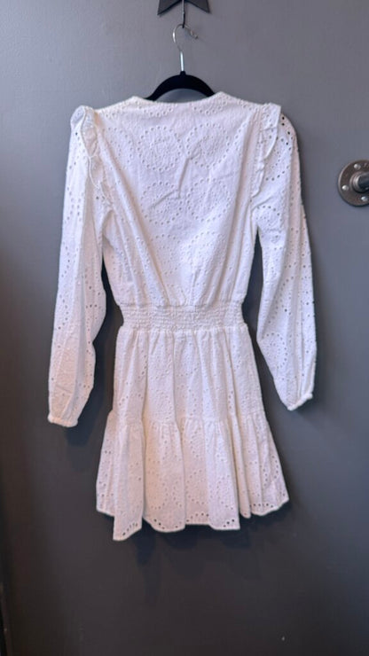 Eyelet Long Sleeve Dress